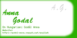 anna godal business card